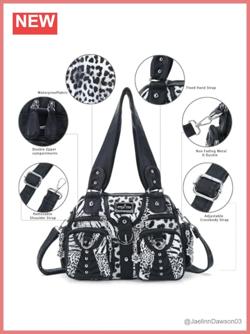 Soft Washed Vegan Leather Hobo Purse with Multiple Pockets - Crossbody Shoulder